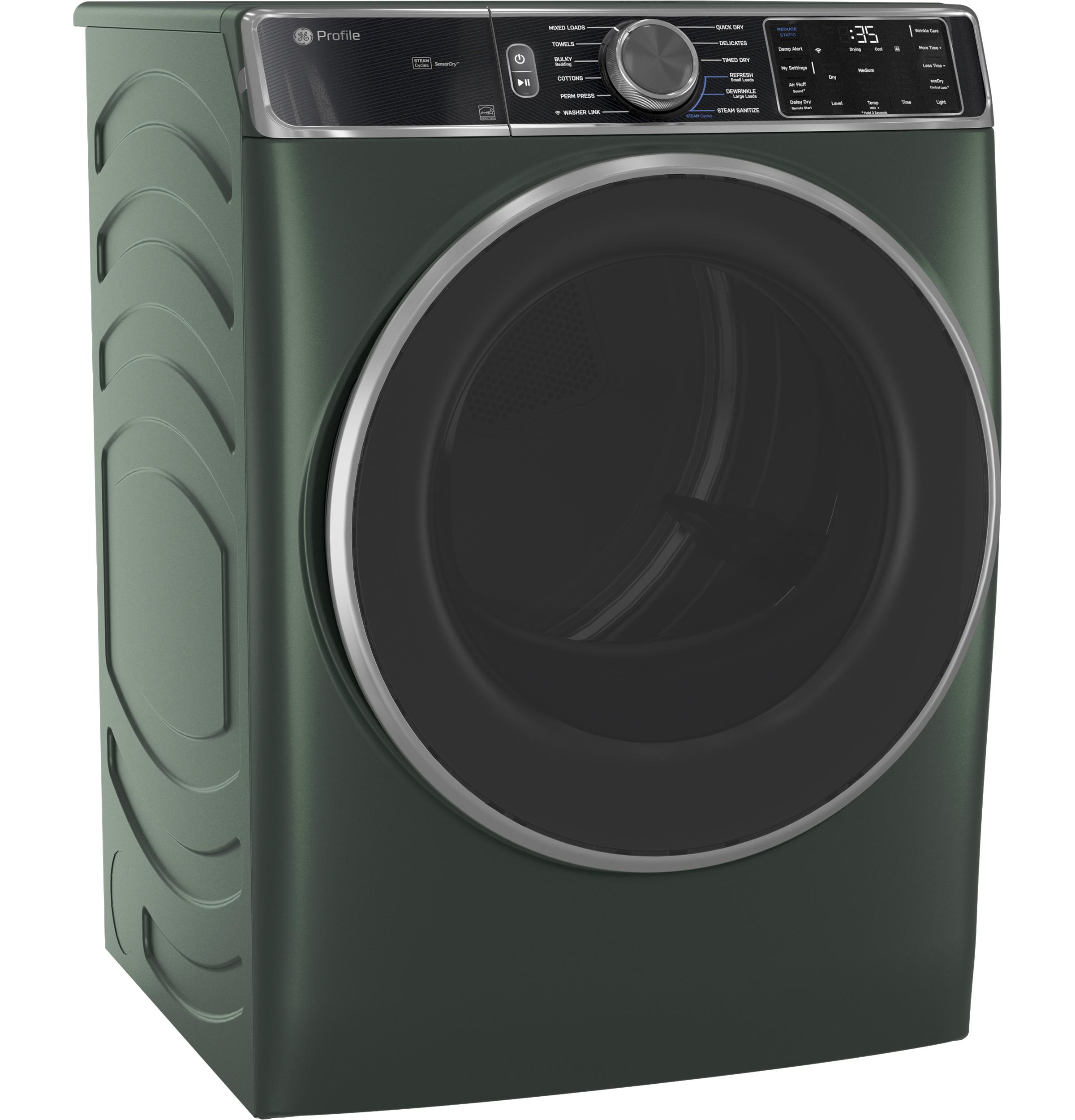 PFD95ESPWGN GE Profile™ ENERGY STAR® 7.8 cu. ft. Capacity Smart Front Load Electric Dryer with Steam and Sanitize Cycle