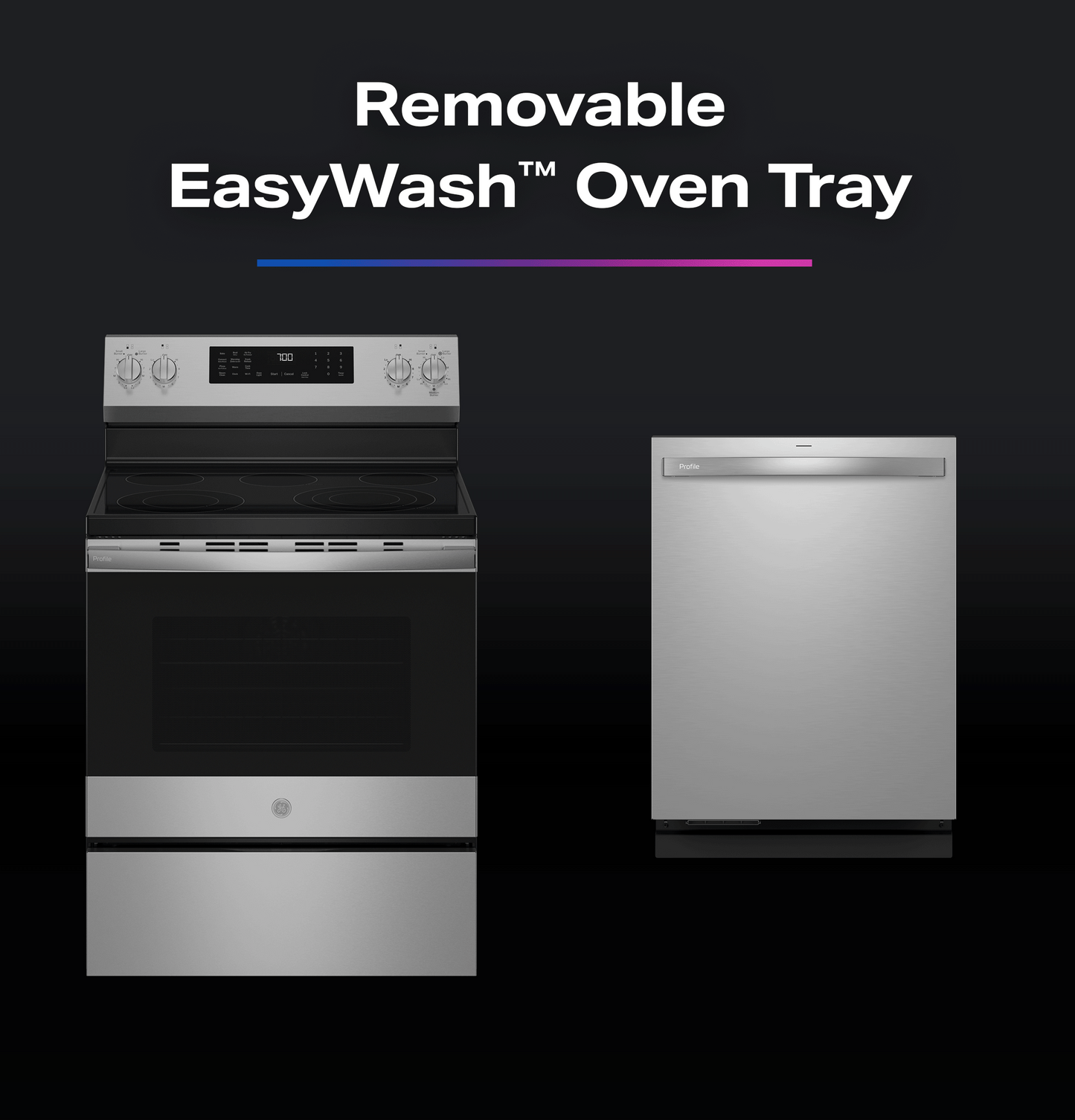 PRF700AYFS GE Profile™ ENERGY STAR® 30" Smart Free-Standing Electric Convection Range with No Preheat Air Fry and EasyWash™ Oven Tray