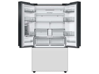 Samsung RF30BB620012 Bespoke 3-Door French Door Refrigerator 30 cu. ft. in White Glass with AutoFill Water Pitcher
