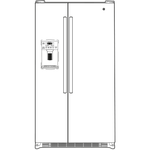 GE® 23.2 Cu. Ft. Side-By-Side Refrigerator