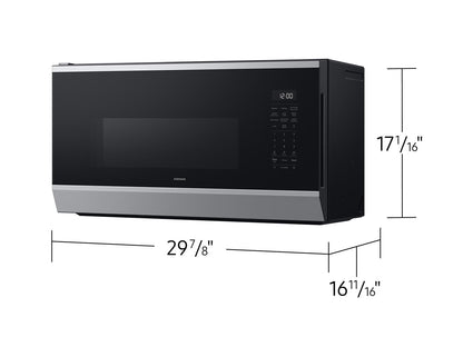Samsung ME90H1780R Bespoke Over the Range Microwave Air Fry Max  Convection  Auto Connectivity