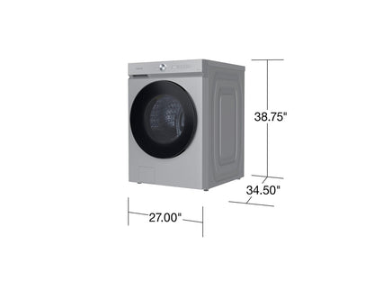 Samsung WF53BB8700AT Bespoke 5.3 cu. ft. Ultra Capacity Front Load Washer with Super Speed Wash and AI Smart Dial in Silver Steel