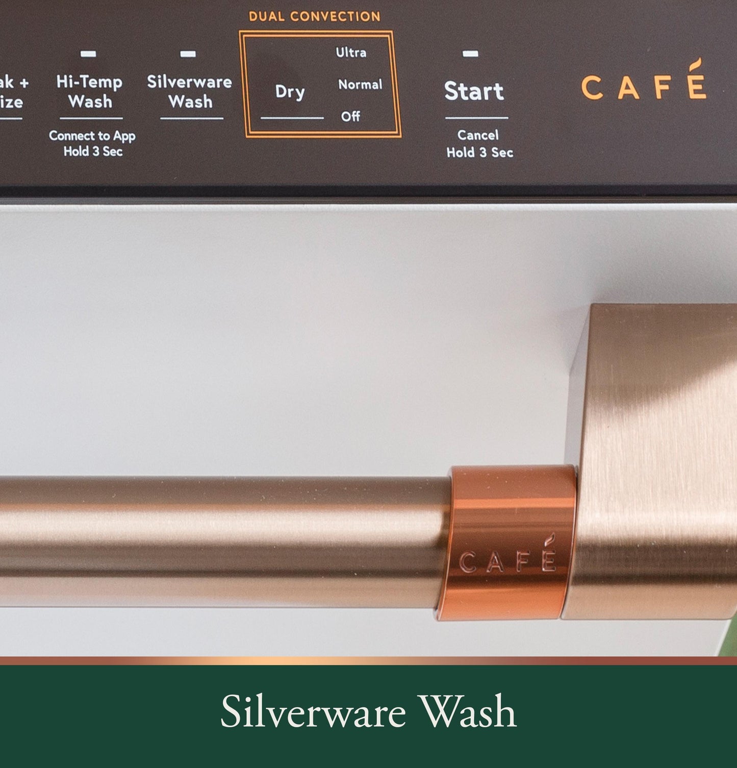 Cafe CDT888P4VW2 CAF(EBACK)™ CustomFit ENERGY STAR Stainless Interior Smart Dishwasher with Ultra Wash Top Rack and Dual Convection Ultra Dry, LED Lights, 39 dBA
