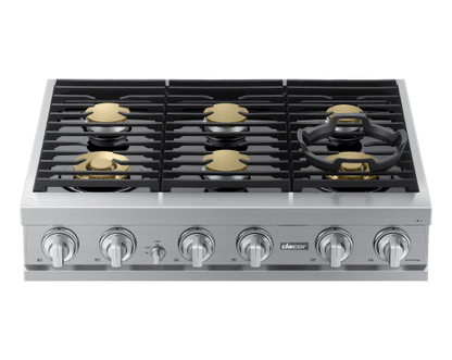 Dacor DTT36T960GS 36" Rangetop, Silver Stainless, Natural Gas/Liquid Propane