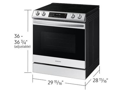 Samsung NE63CB831512 Bespoke 6.3 cu. ft. Smart Slide-in Electric Range with Air Fry & Convection in White Glass