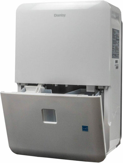 DDR050BJP2WDB Danby 50 Pint Dehumidifier with Pump in White