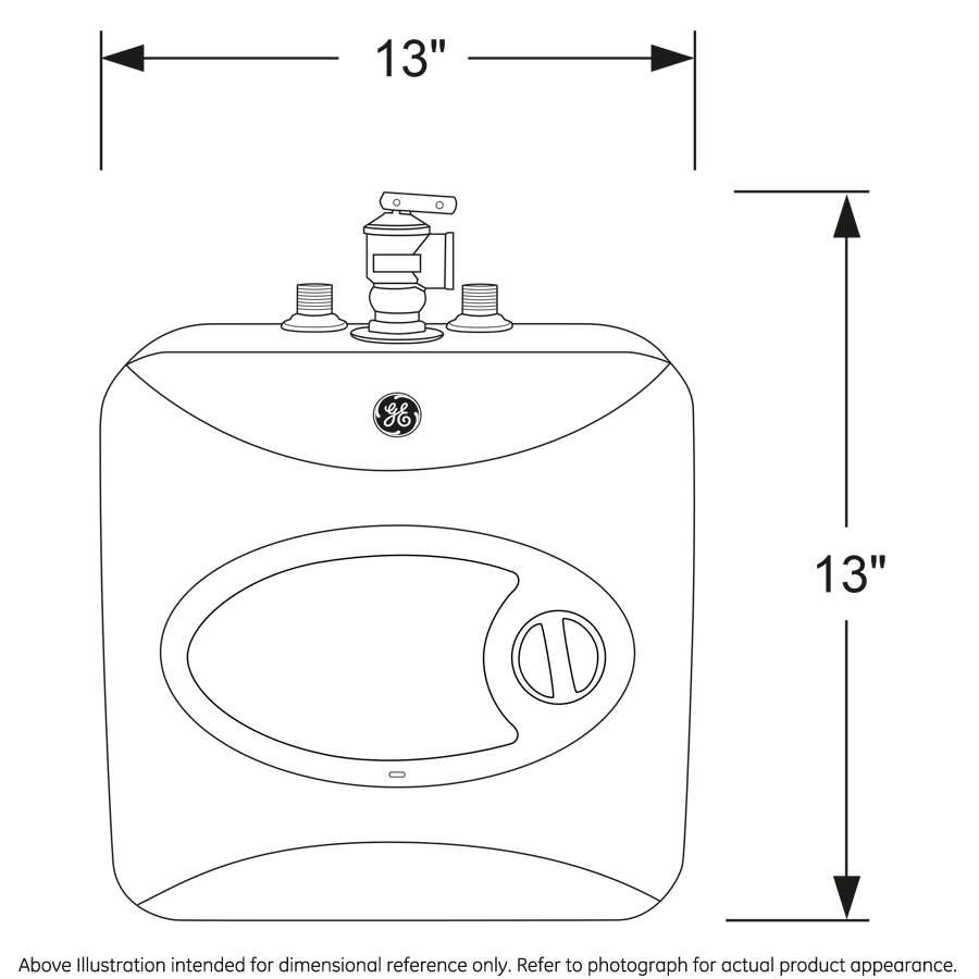 GE02P08BAR GE® 2.5 Gallon Electric Point of Use Water Heater