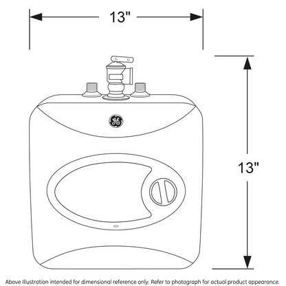 GE02P08BAR GE® 2.5 Gallon Electric Point of Use Water Heater