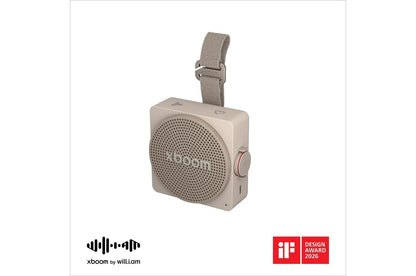 MINIANOALWG LG xboom Mini  Bluetooth Speaker  xboom Signature Sound by will.i.am with 10 hrs of playback, Warm Grey