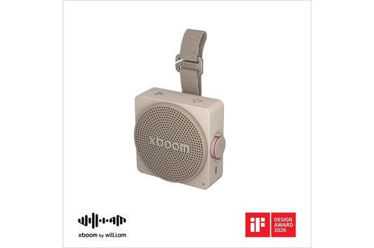 MINIANOALWG LG xboom Mini  Bluetooth Speaker  xboom Signature Sound by will.i.am with 10 hrs of playback, Warm Grey