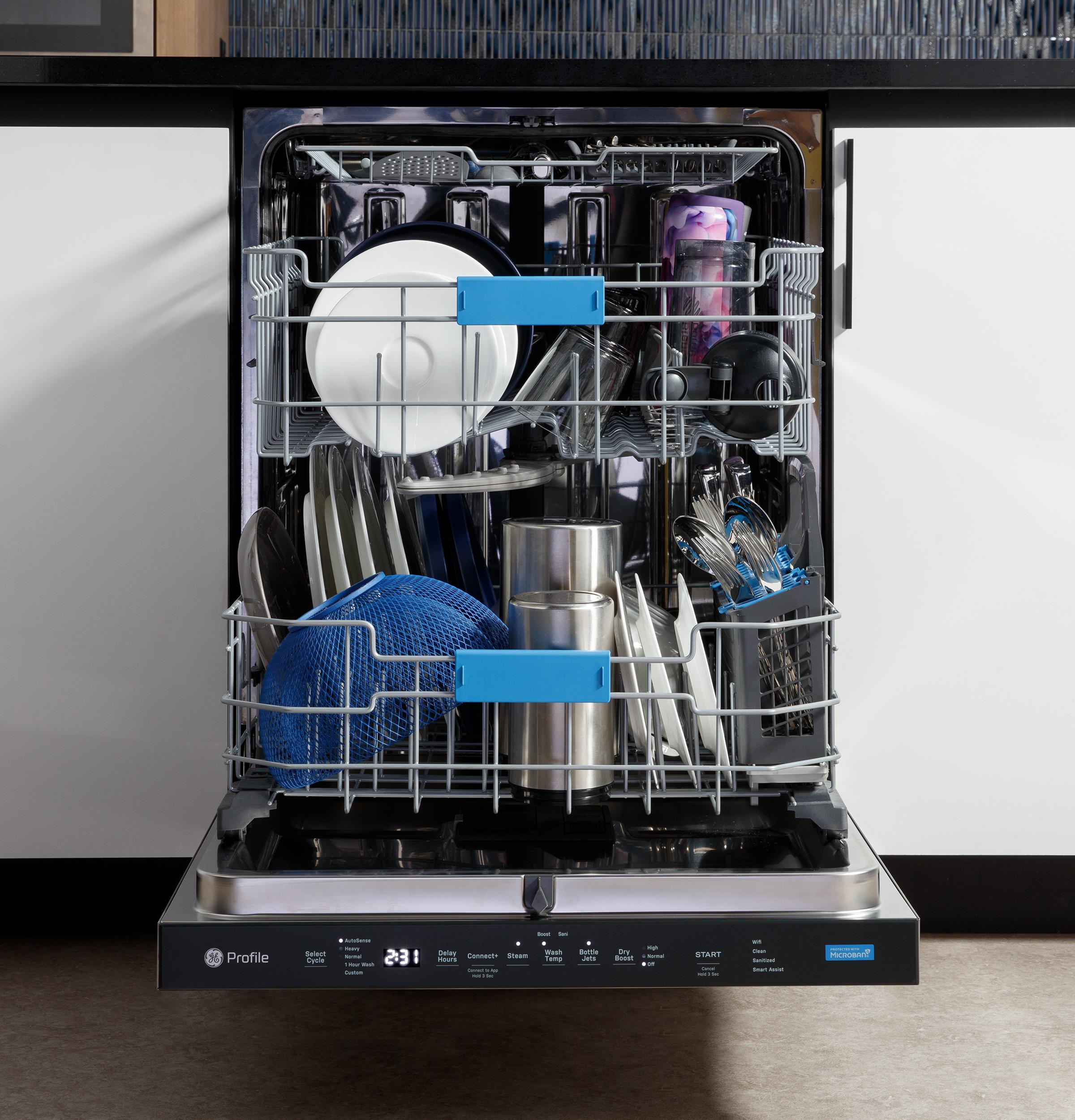 PDT715SYVFS GE Profile™ ENERGY STAR® Fingerprint Resistant Top Control Stainless Interior Dishwasher with Microban™ Antimicrobial Technology with Sanitize Cycle