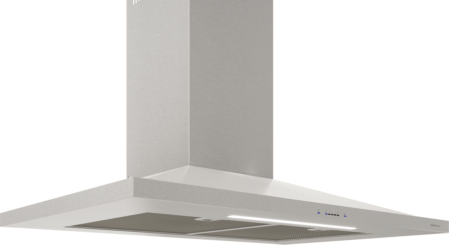 Zephyr ZANM90CBS Anzio, Wall, 90cm, Blk SS, 600 CFM, ACT, LED