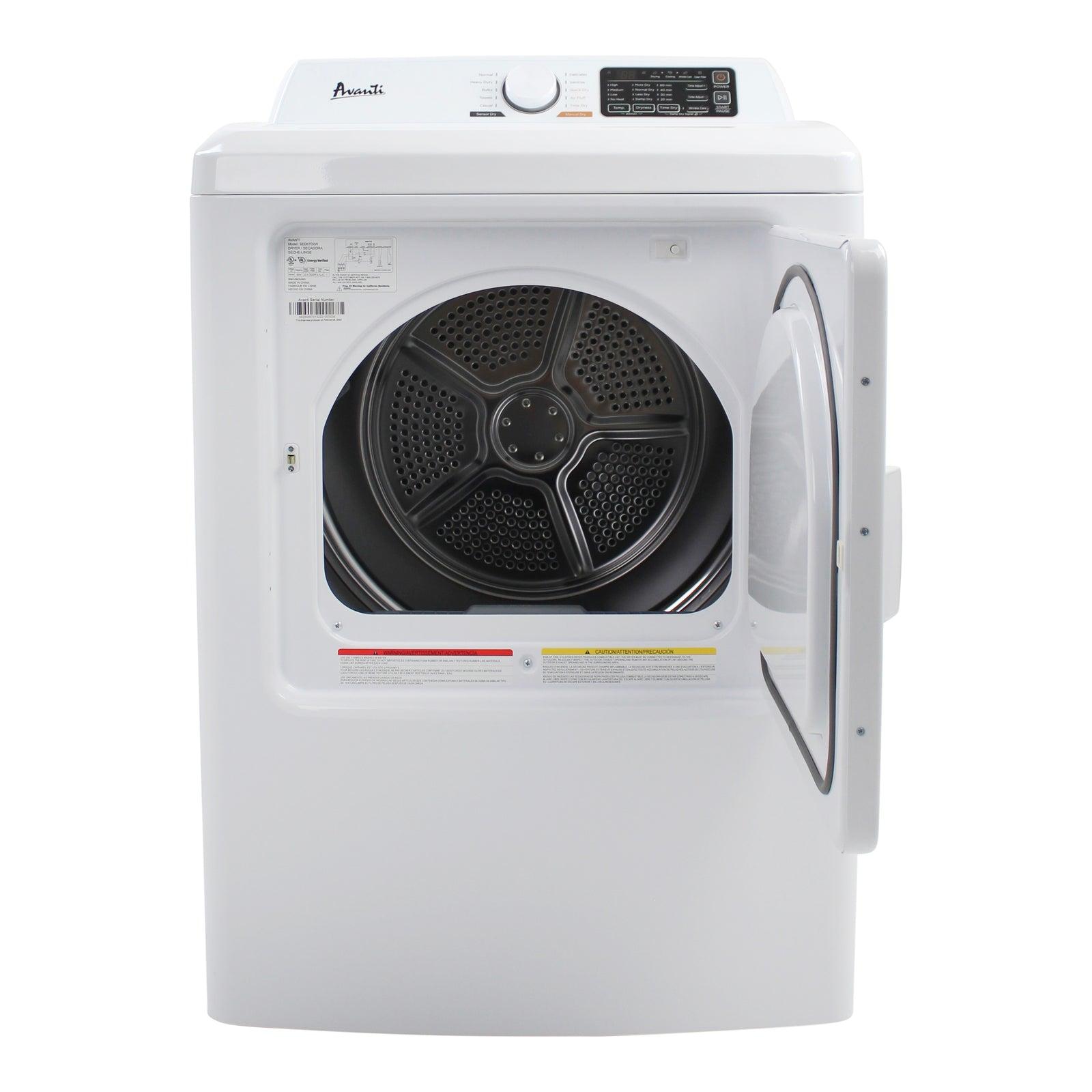 SED70D0W Avanti Front Load Electric Clothes Dryer, 7.0 cu. ft. Capacity - White / 7.0 cu. ft.