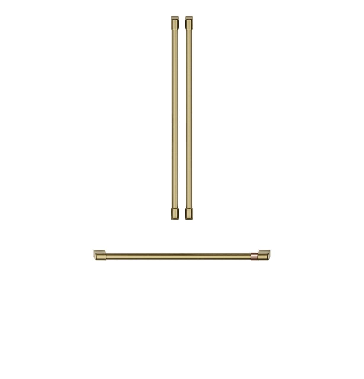 Cafe CXMB3H3PNCG Caf(eback)™ Refrigeration Handle Kit - Brushed Brass