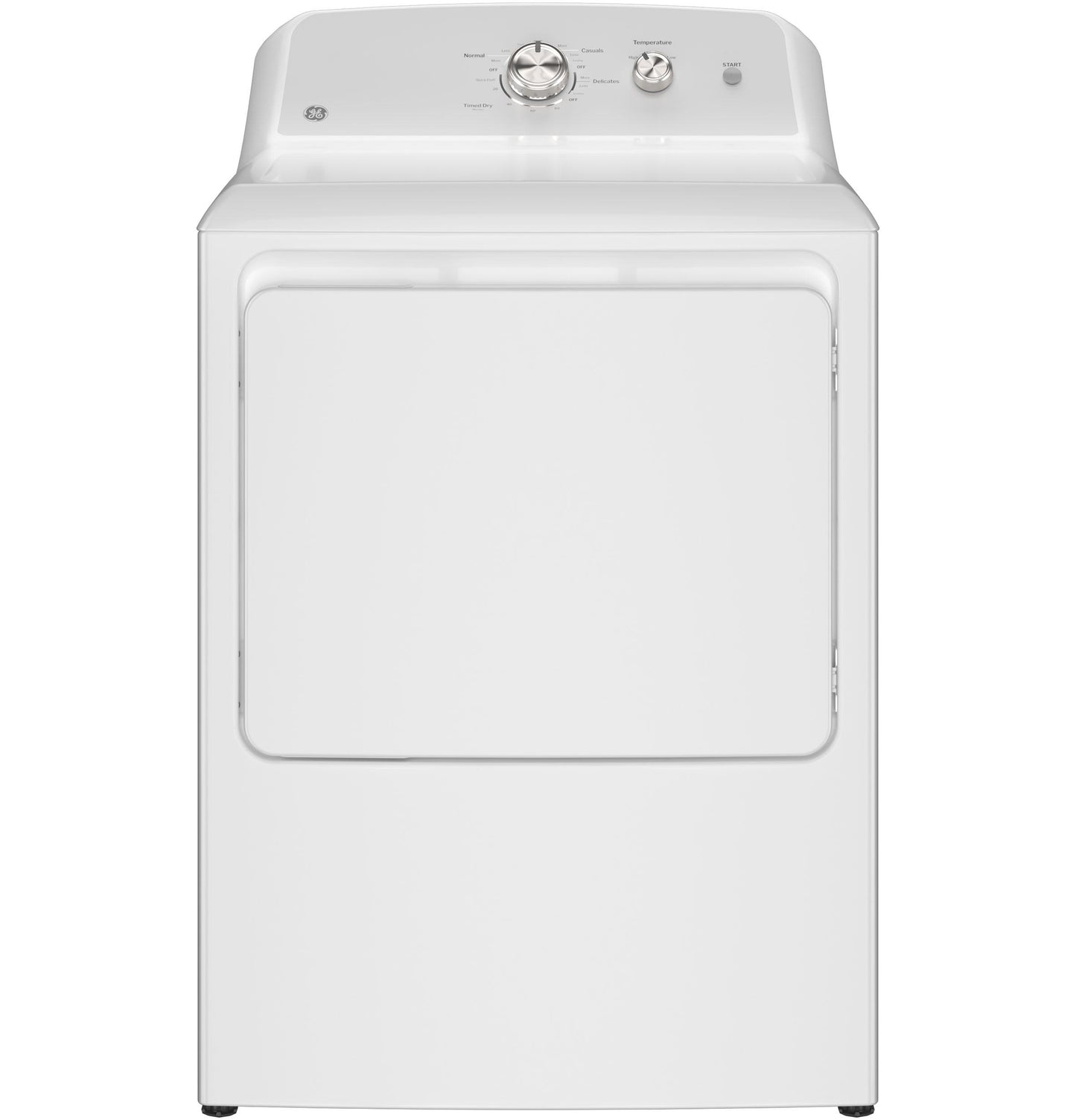 GTD38EASWWS GE® 7.2 cu. ft. Capacity Electric Dryer with Up To 120 ft. Venting and Reversible Door