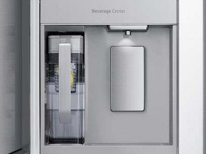 Samsung Bespoke 4-Door Flex™ Refrigerator (29 cu. ft.) with Family Hub™  in Charcoal Glass Top and Stainless Steel Bottom Panels