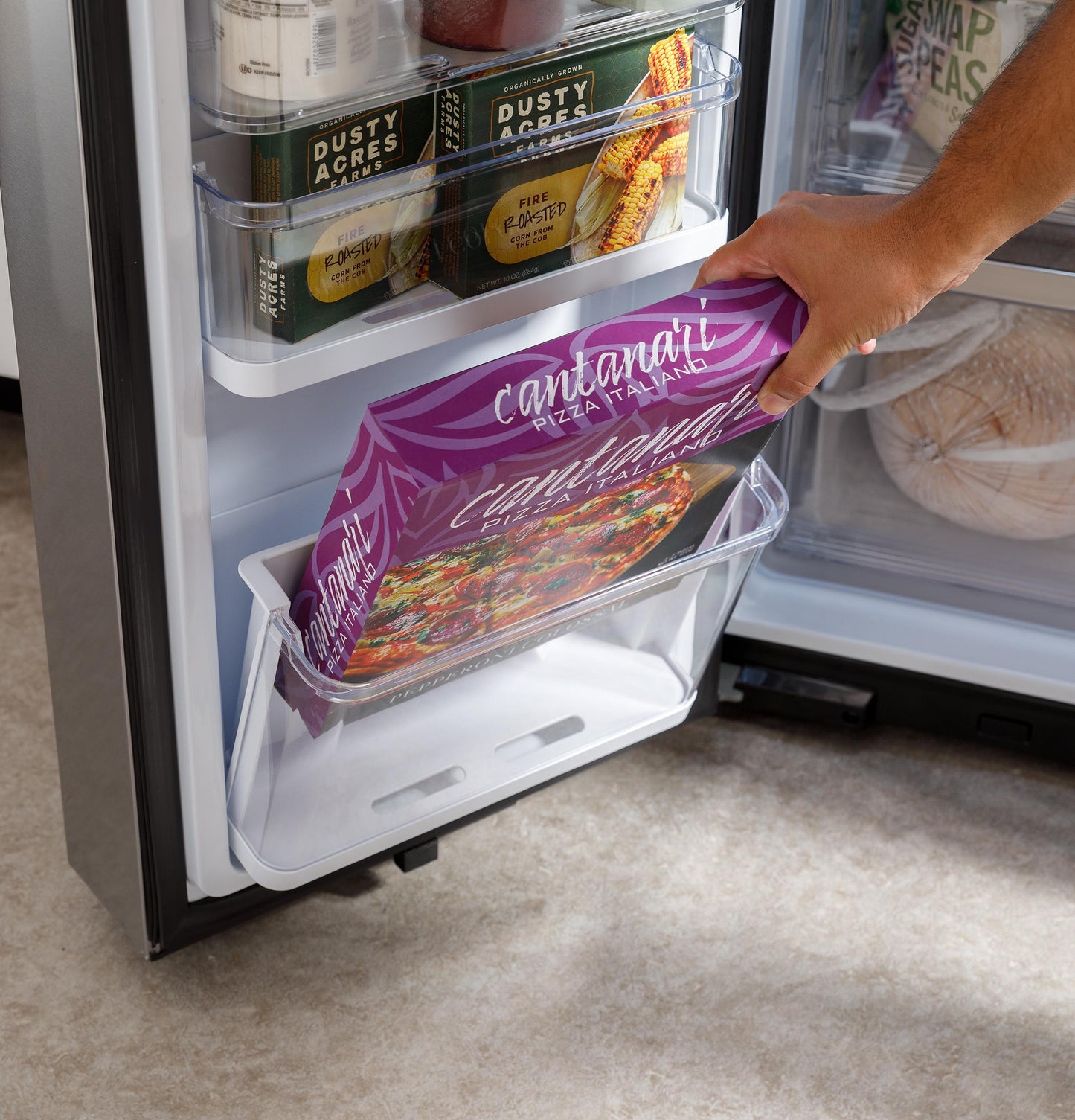 PHD23BYWFS GE Profile™ ENERGY STAR® 22.9 Cu. Ft. Counter-Depth Quad-Door Refrigerator with Dual-Dispense AutoFill Pitcher and Door in Door