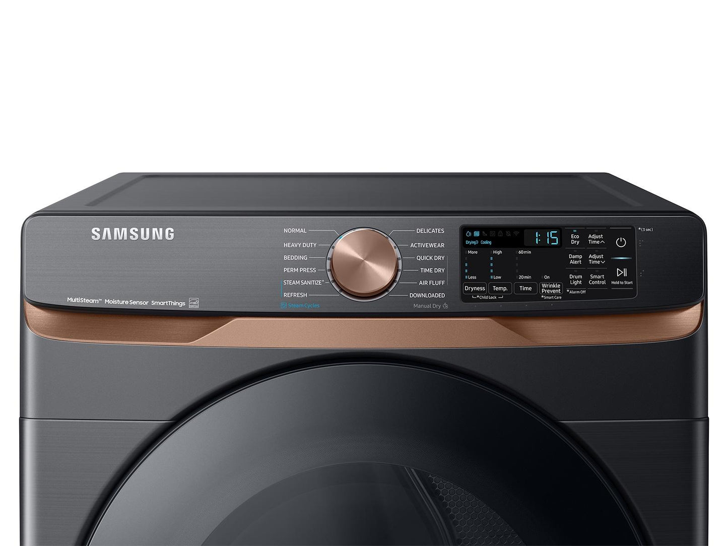 Samsung DVE50BG8300V 7.5 cu. ft. Smart Electric Dryer with Steam Sanitize+ and Sensor Dry in Brushed Black