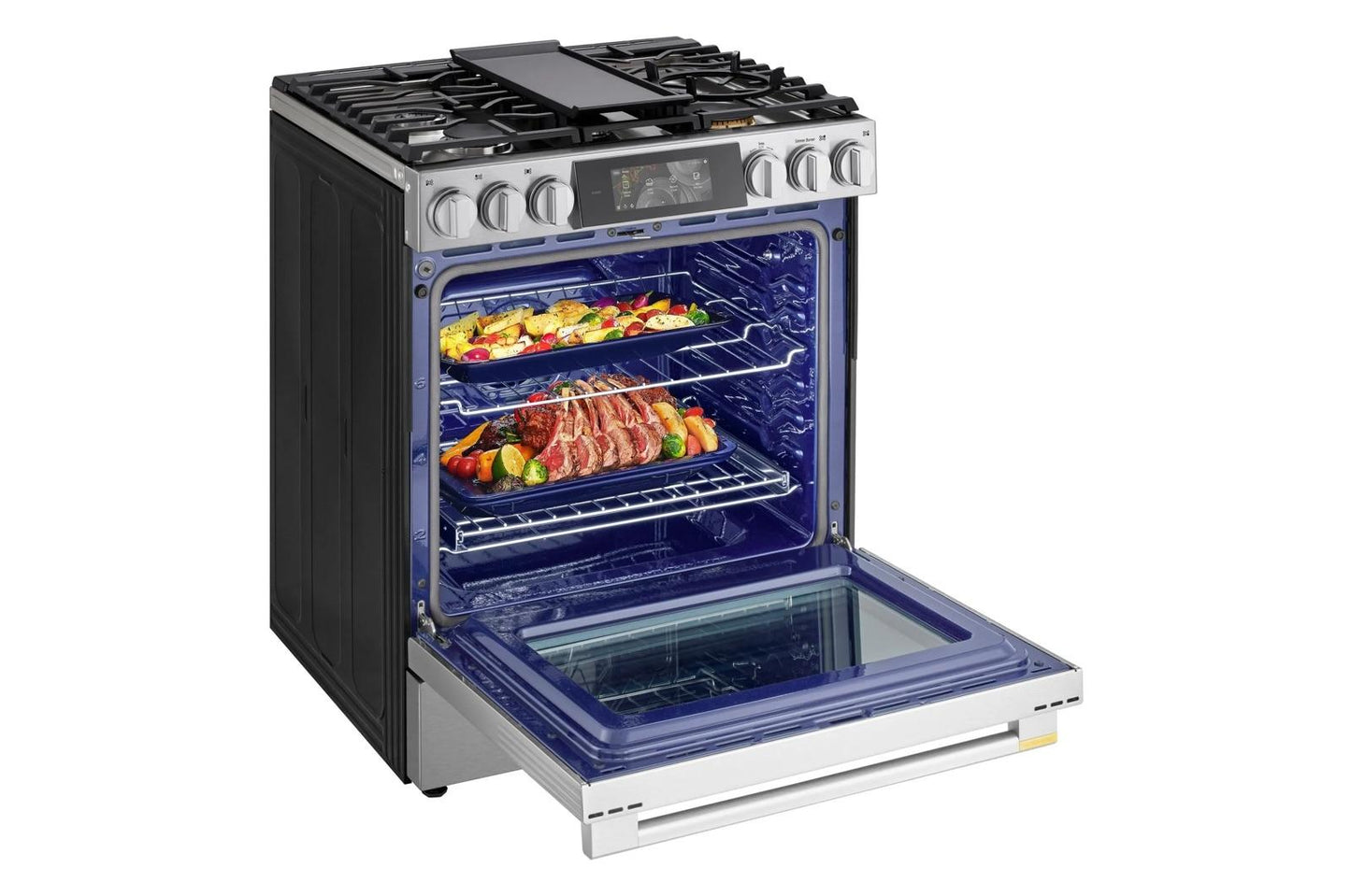 LSGU6339X LG SIGNATURE 6.3 cu. ft. Smart Gas Slide-In Range with Dynamic ProBake Convection®, Air Fry, Air Sous Vide, Pizza mode and AI Gourmet Camera