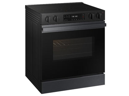 Samsung NSE6DG8100MT Bespoke 6.3 cu. ft. Smart Slide-In Electric Range with Precision Knobs in Matte Black Steel
