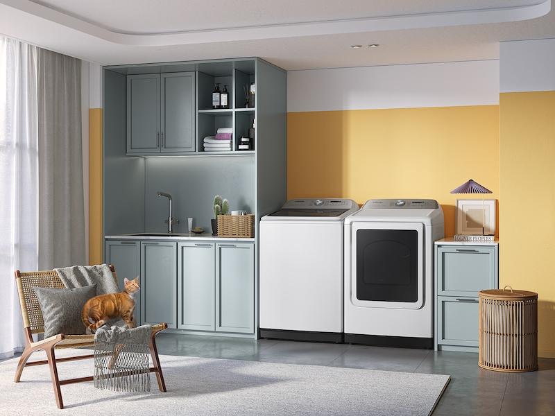 Samsung DVG54CG7150WA3 7.4 cu. ft. Smart Gas Dryer with Pet Care Dry and Steam Sanitize+ in White