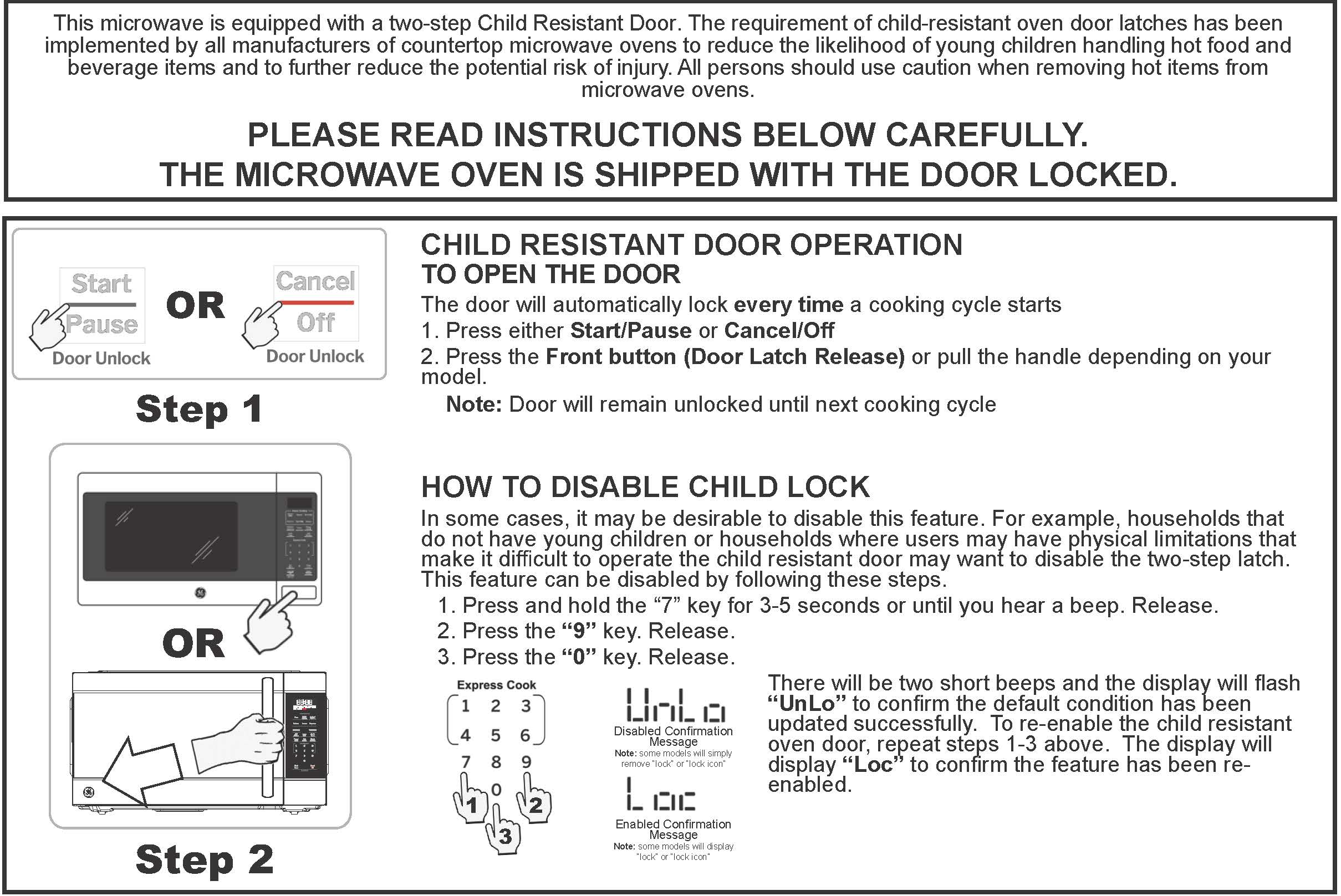 GCST14S1WBB GE® 1.4 Cu. Ft. Countertop Microwave Oven