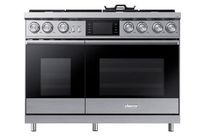 Dacor DOP48M96DHM 48" Pro Dual-Fuel Steam Range, Graphite Stainless Steel, Natural Gas/High Altitude