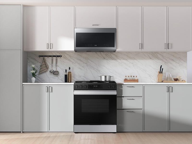 Samsung NSG6DG8100SR Bespoke 6.0 cu. ft. Smart Slide-In Gas Range with Precision Knobs in Stainless Steel
