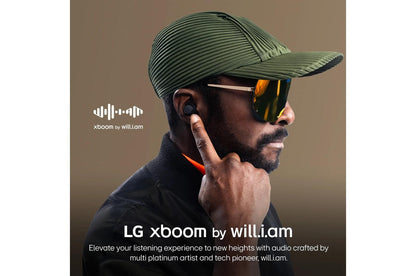 BUDSPLUSAUSALBK LG xboom Buds Plus by will.i.am  Bluetooth Earbuds  xboom Signature Sound with Bluetooth Transmitter, Black