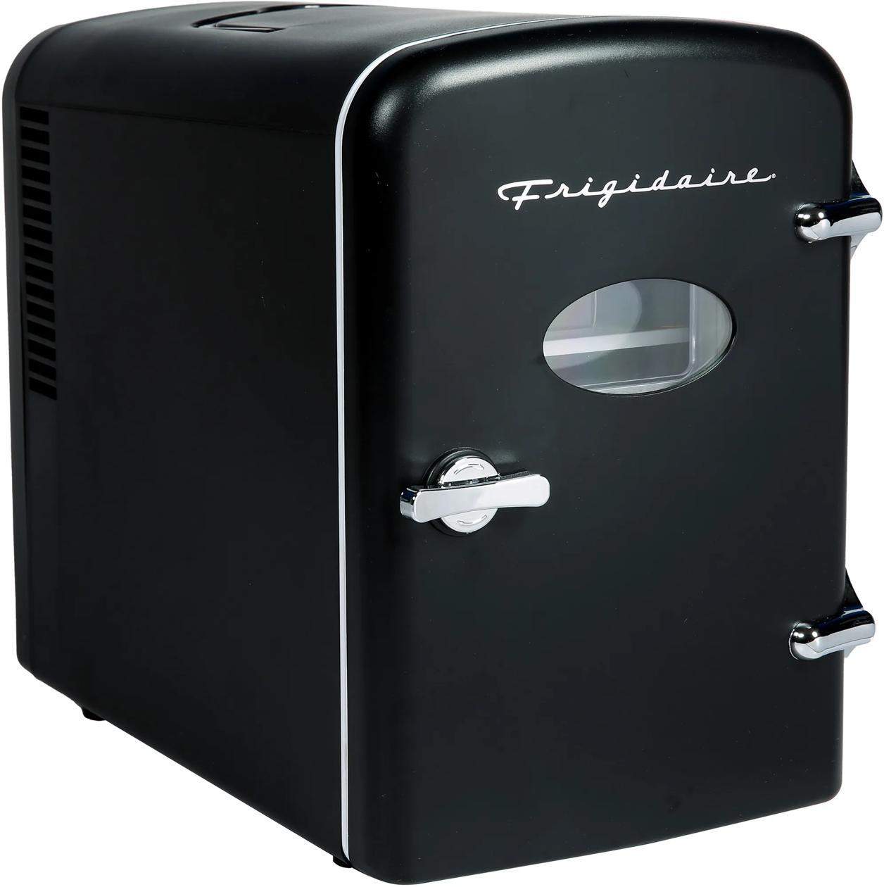 Frigidaire EFMIS175BLACK 9-Can Retro Mini Fridge Cooler - Black