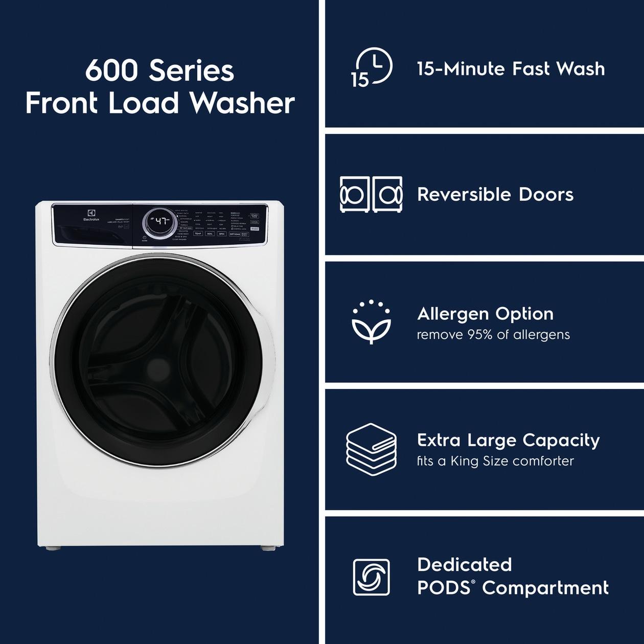 Electrolux ELFW7637AW Front Load Perfect Steam™ Washer with LuxCare® Plus Wash and SmartBoost® - 4.5 Cu. Ft.