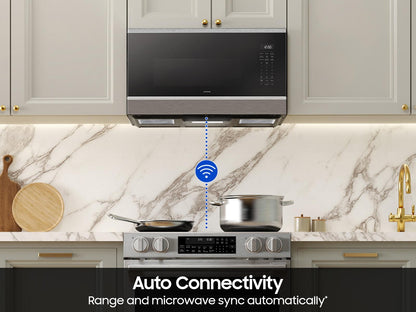 Samsung ME90H1780R Bespoke Over the Range Microwave Air Fry Max  Convection  Auto Connectivity