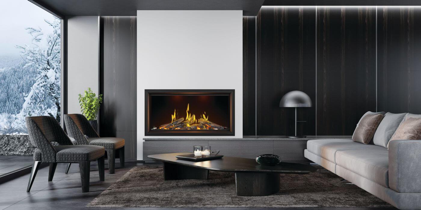 Napoleon Bbq TLV50LN Tall Linear Vector 50 with Luminous Logs with Luminous Logs