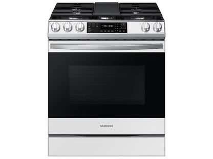 Samsung NX60CB831512 Bespoke 6.0 cu. ft. Smart Slide-in Gas Range with Air Fry & Convection in White Glass