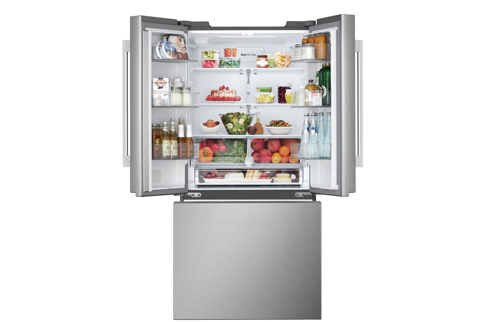 Lg LF25H6200S 25 cu.ft. 3-Door French Door Refrigerator with Hybrid Handle Design