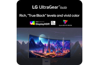 Lg 34GS95QEB 34 Inch UltraGear™ OLED WQHD 1440P 240Hz 0.03ms G-Sync Compatible 800R Curved Gaming Monitor - 34GS95QE-B