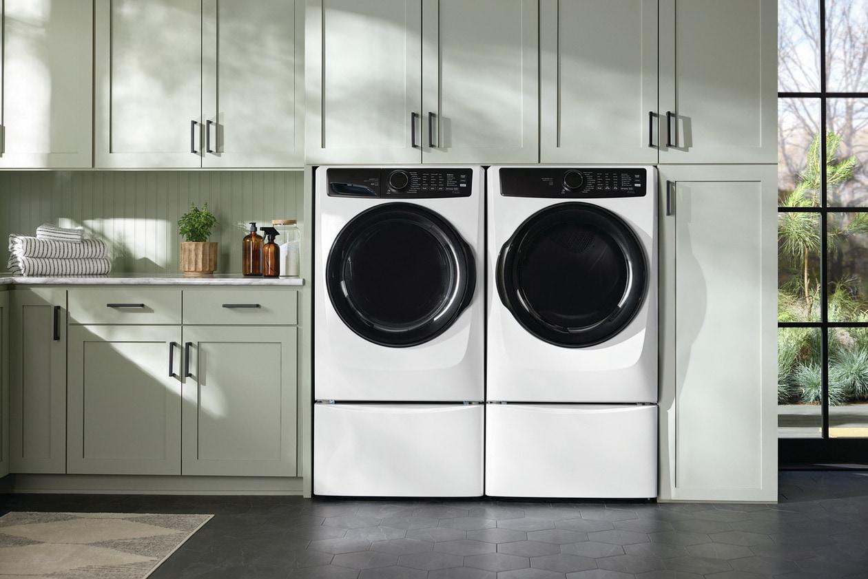 ELFE7738AW Electrolux Front Load Perfect Steam™ Electric Dryer with Balanced Dry™ and Instant Refresh - 8.0 Cu. Ft.