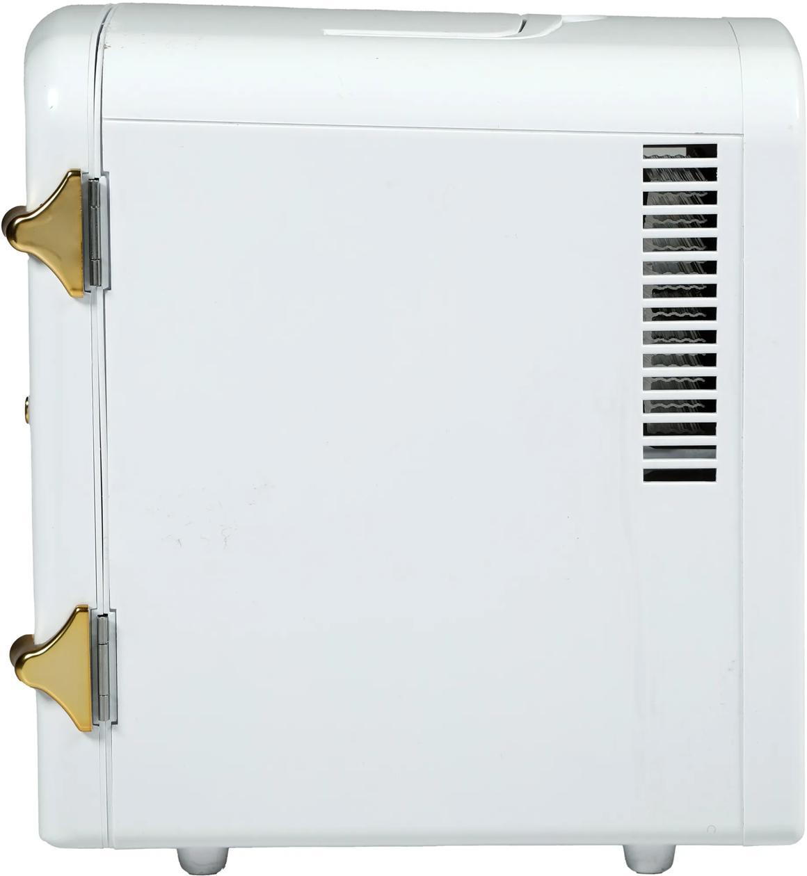 Frigidaire EFMIS161WGLD 9-Can Retro Mini Fridge Cooler - White and Gold