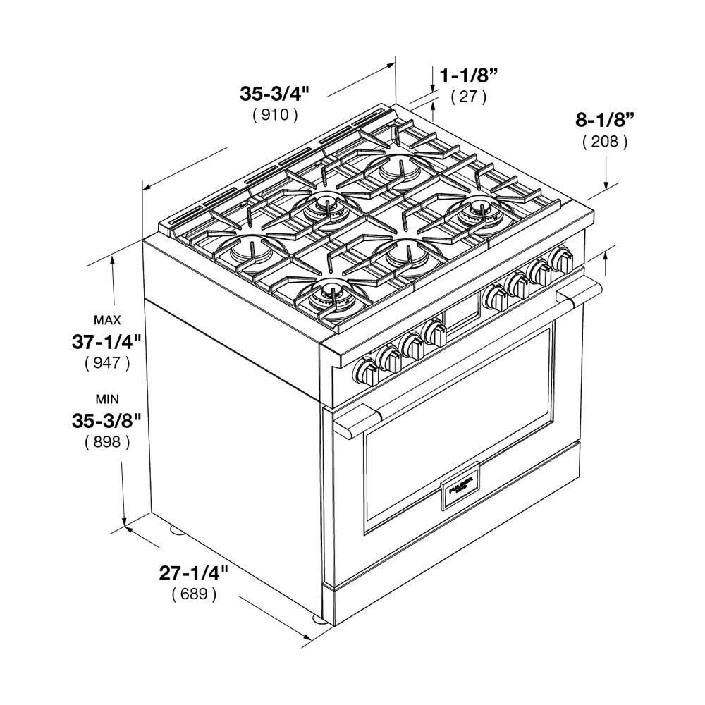 36" ALL GAS RANGE