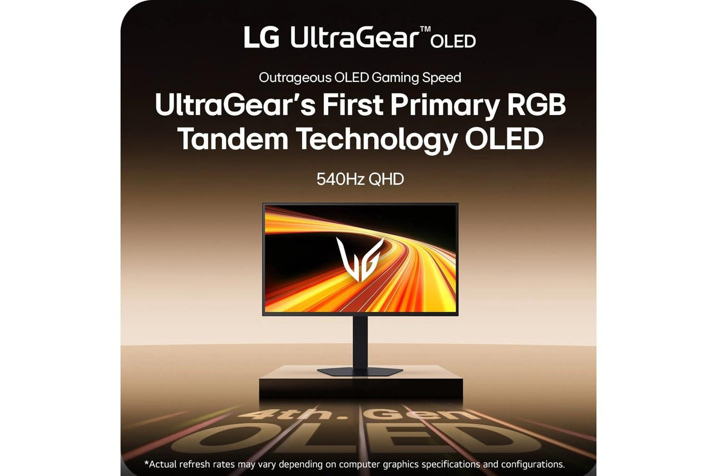 Lg 27GX790BB 27 Inch UltraGear™ OLED Dual Mode QHD 540Hz or HD 720Hz 0.02ms G-Sync® Compatible DisplayPort 2.1 Gaming Monitor
