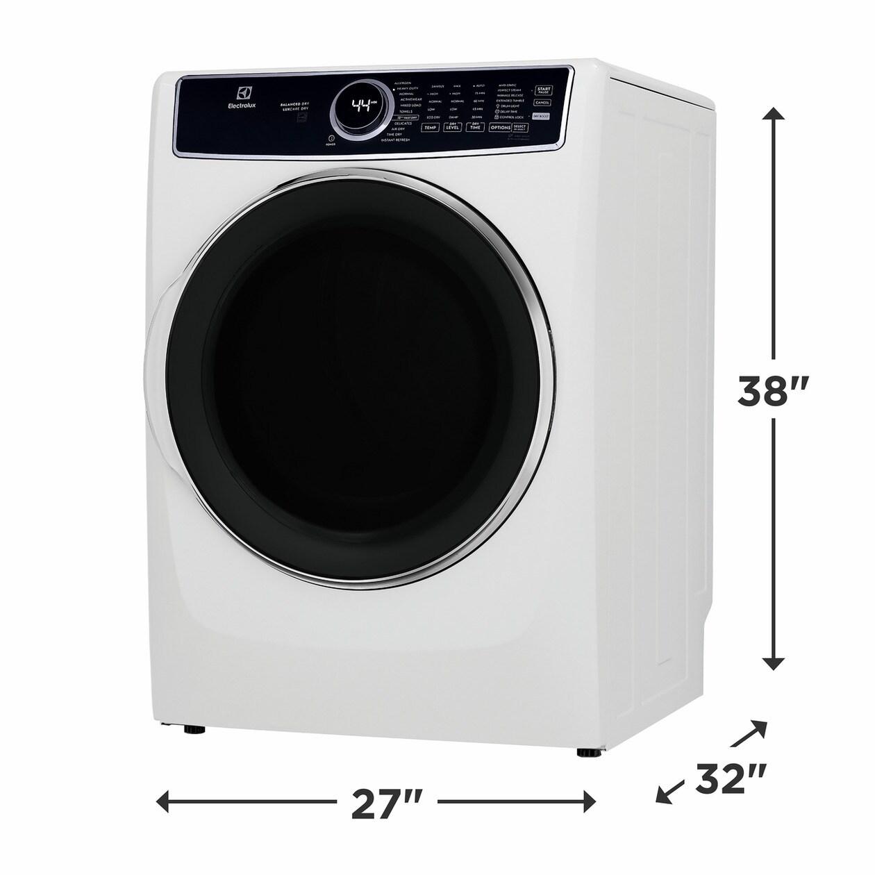 ELFE7637AW Electrolux Front Load Perfect Steam™ Electric Dryer with Balanced Dry™ and Instant Refresh - 8.0 Cu. Ft.