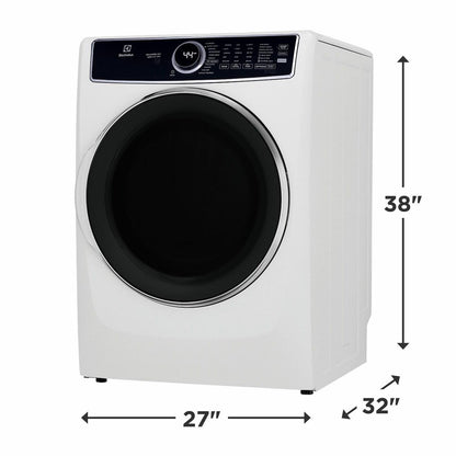Electrolux ELFE7637AW Front Load Perfect Steam™ Electric Dryer with Balanced Dry™ and Instant Refresh - 8.0 Cu. Ft.