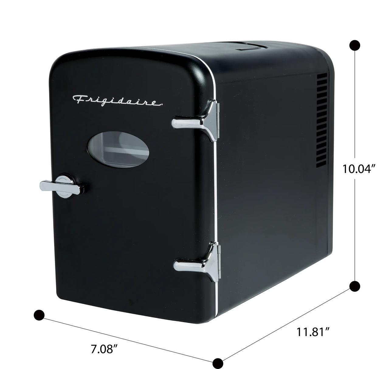Frigidaire EFMIS175BLACK 9-Can Retro Mini Fridge Cooler - Black