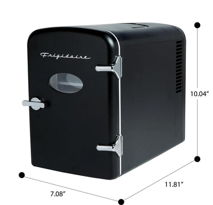 Frigidaire EFMIS175BLACK 9-Can Retro Mini Fridge Cooler - Black