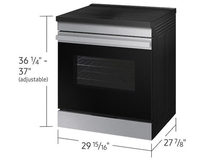 Samsung NSI6DG9100SR Bespoke 6.3 cu. ft. Smart Slide-In Induction Range with Anti-Scratch Glass Cooktop in Stainless Steel