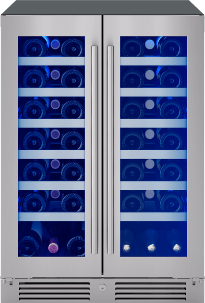 Zephyr PRW24C32CG Presrv Wine Cooler, 24in UC, SS+Gls, Fr Door, 2Z