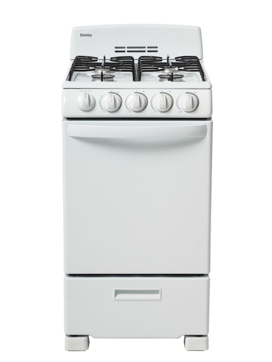 DR203WGLP Danby 20" Wide Gas Range in White