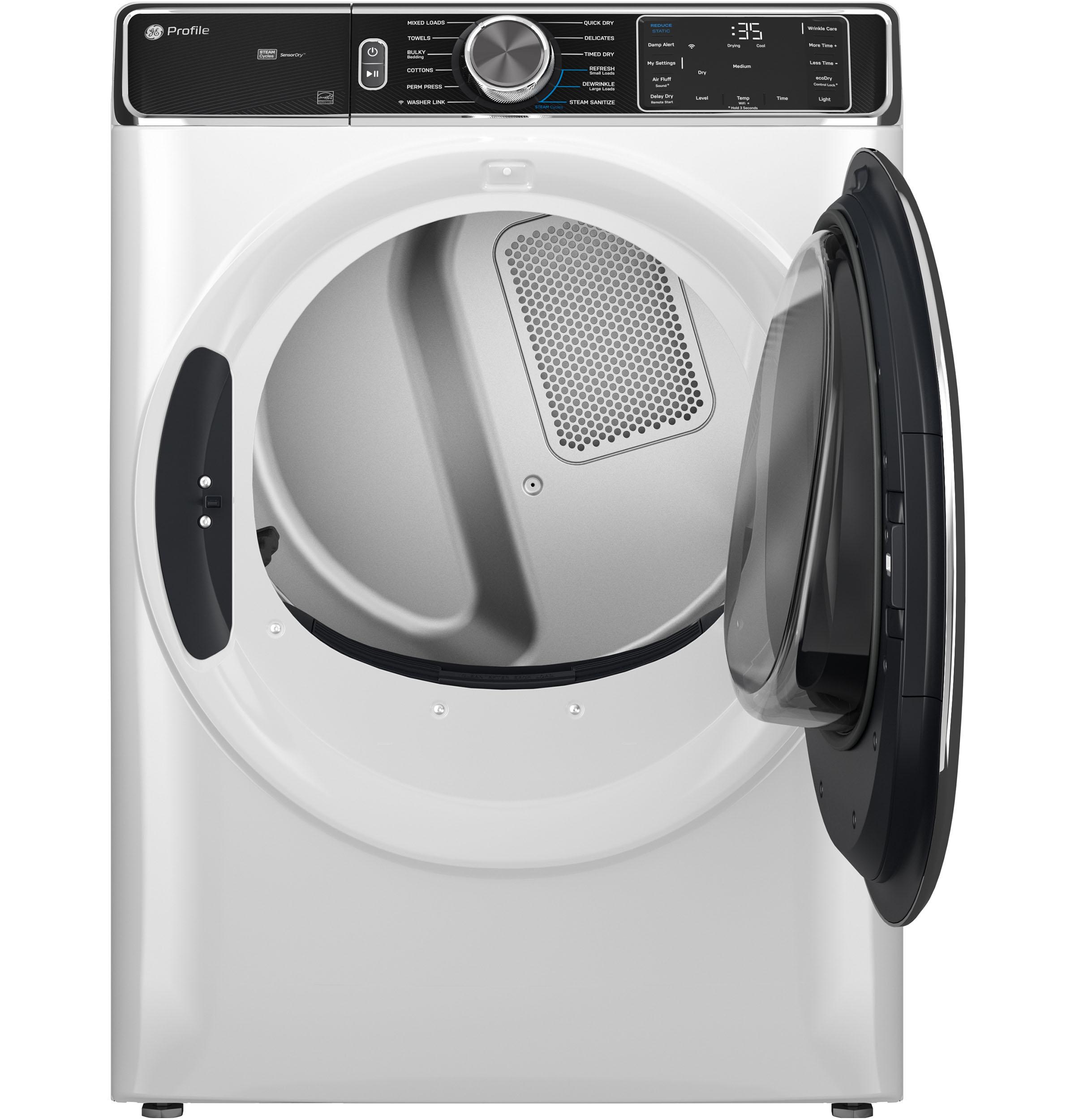 PFD87ESSVWW GE Profile™ 7.8 cu. ft. Capacity Smart Front Load Electric Dryer with Steam and Sanitize Cycle