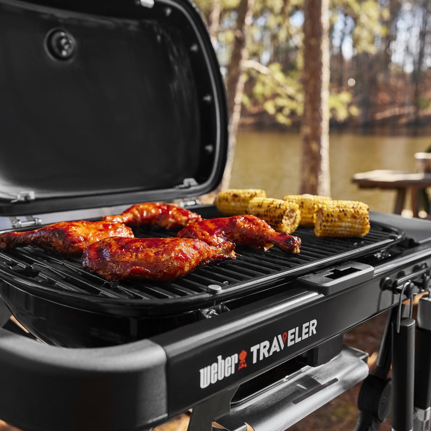 1500460 Weber Traveler® Compact Portable Gas Grill - Black