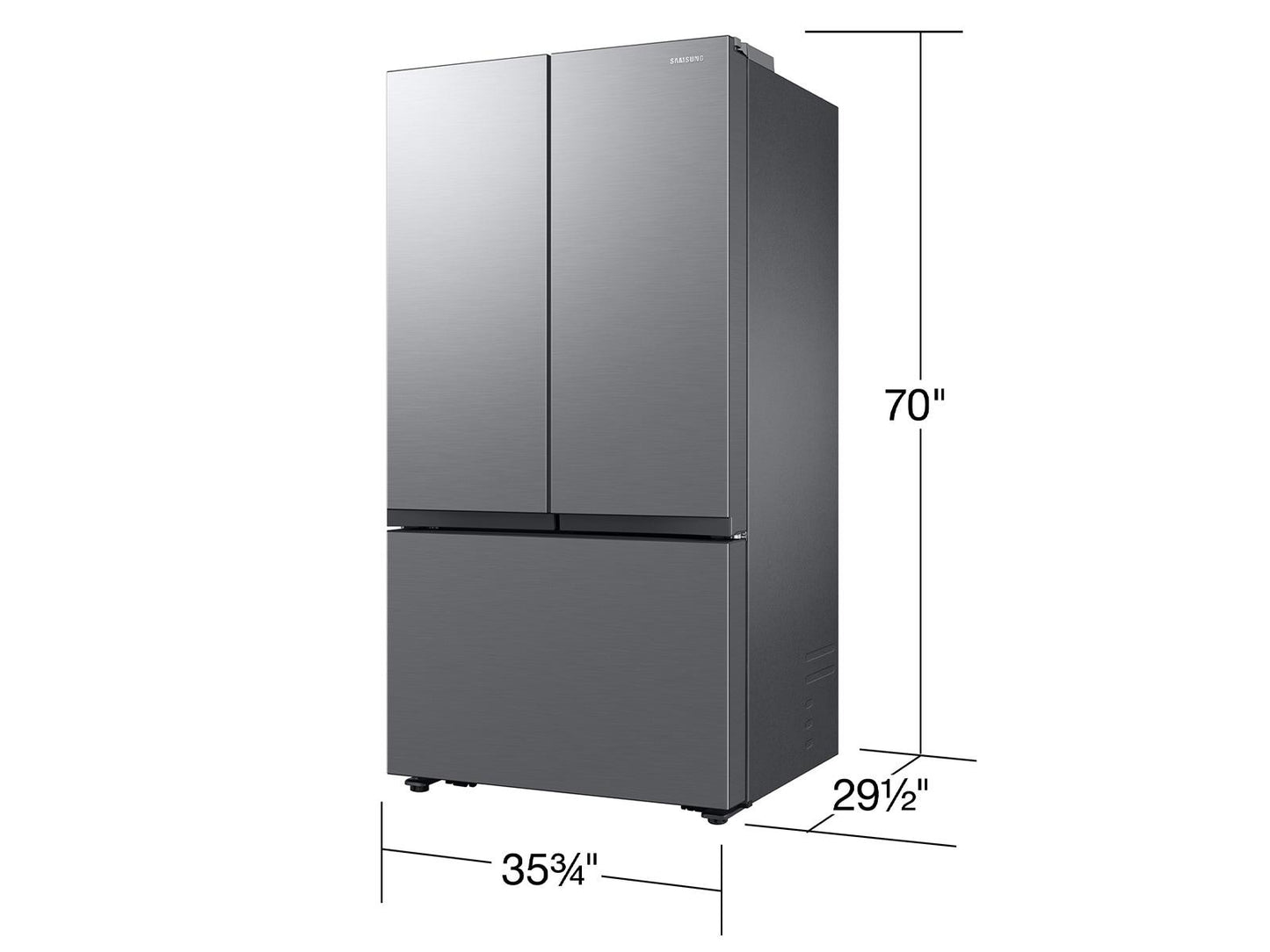 Samsung RF27CG5010S9 Bespoke AI 3-Door French Door Mega Capacity  Dual Ice Maker & Stainless Look  27 cu.ft.